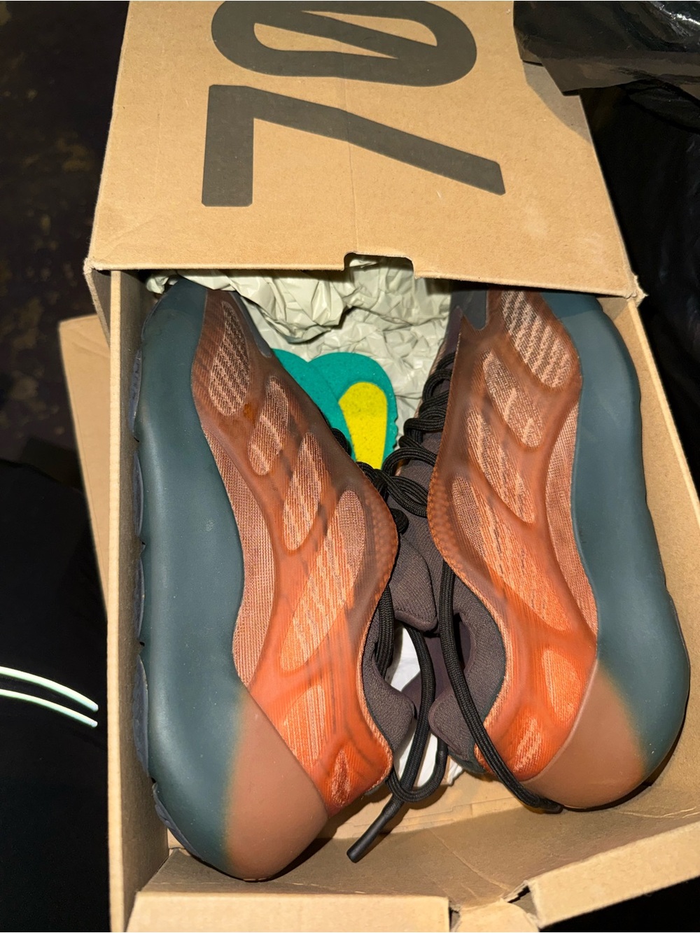 Yeezy 700 V3 Men’s Sneakers — Brown/Orange Accent